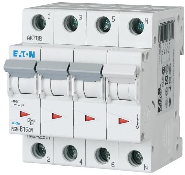 Eaton Automatsikring 16A 3P+N C 4M 6KA