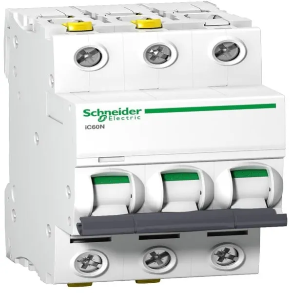 Schneider Electric Acti9 iC60N 3P 32A Kaksoisliitin C-käyrä 6/10kA 230V Leveys 54mm