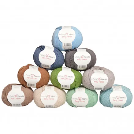 Infinity Hearts Baby Merino Lanka-pakkaus 03 Luonnon värit - 10 kpl - Infinity Hearts Baby Merino Lanka-pakkaus 03 Luonnon värit