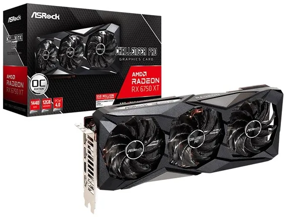 ASRock Radeon RX 6750 XT Challenger Pro OC - 12GB GDDR6 RAM - Näytönohjain