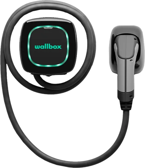Wallbox Pulsar Plus -latauslaatikko Wi-Fi:llä, 22 kW, 7 metriä, Type 2, musta