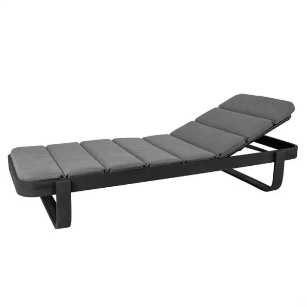 Cane-Line Cut aurinkotuoli tyynyllä - Lavaharmaa