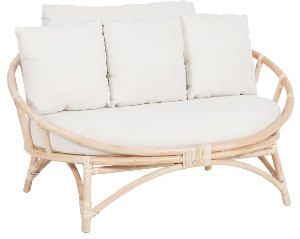 Muscat lounge-sohva 2 hlö valkoinen 127x102x70cm