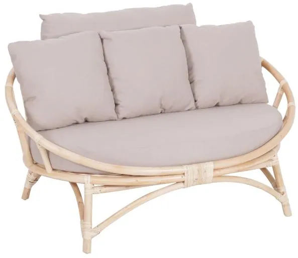 Muscat-olesetti kahdelle harmaa 127x102x70cm