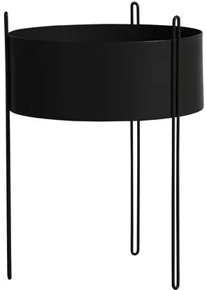 Woud Pidestall Kukkaruukku Suuri Musta