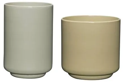 Hübsch Deux Potte 2 kpl Vaaleanvihreä/Hiekka