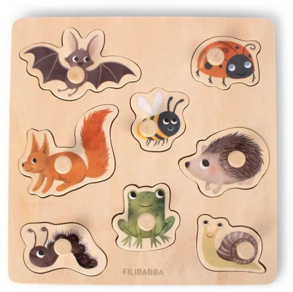 Silhouette-puinen palapeli - Metsän eläimet