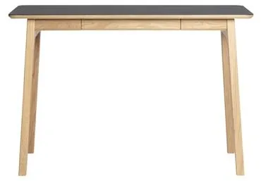 Magnus Olesen Freya Kirjoituspöytä Massiivitammi Lakattu/Musta Linoleumi 4023 Forbo