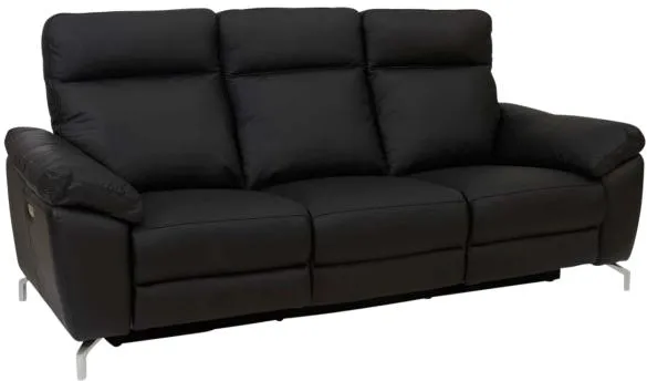 Furnhouse Selesta 3 hlö nahka musta 222x96x101cm